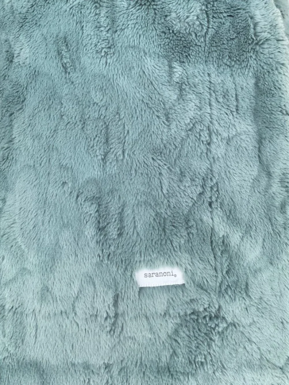 Saranoni Eucalyptus Patterned Faux Fur Throw Blanket XL Extra Large